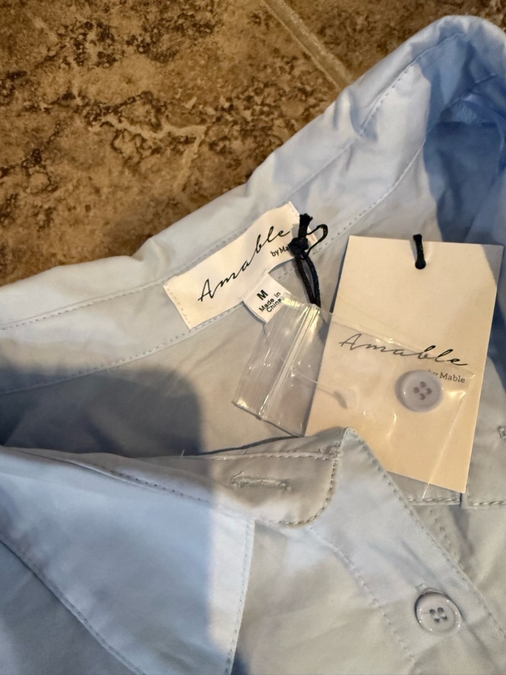 Light Blue Two-Piece Maxi Dress Set with Short-Sleeve Crop Shirt - Picture 6 of 6
